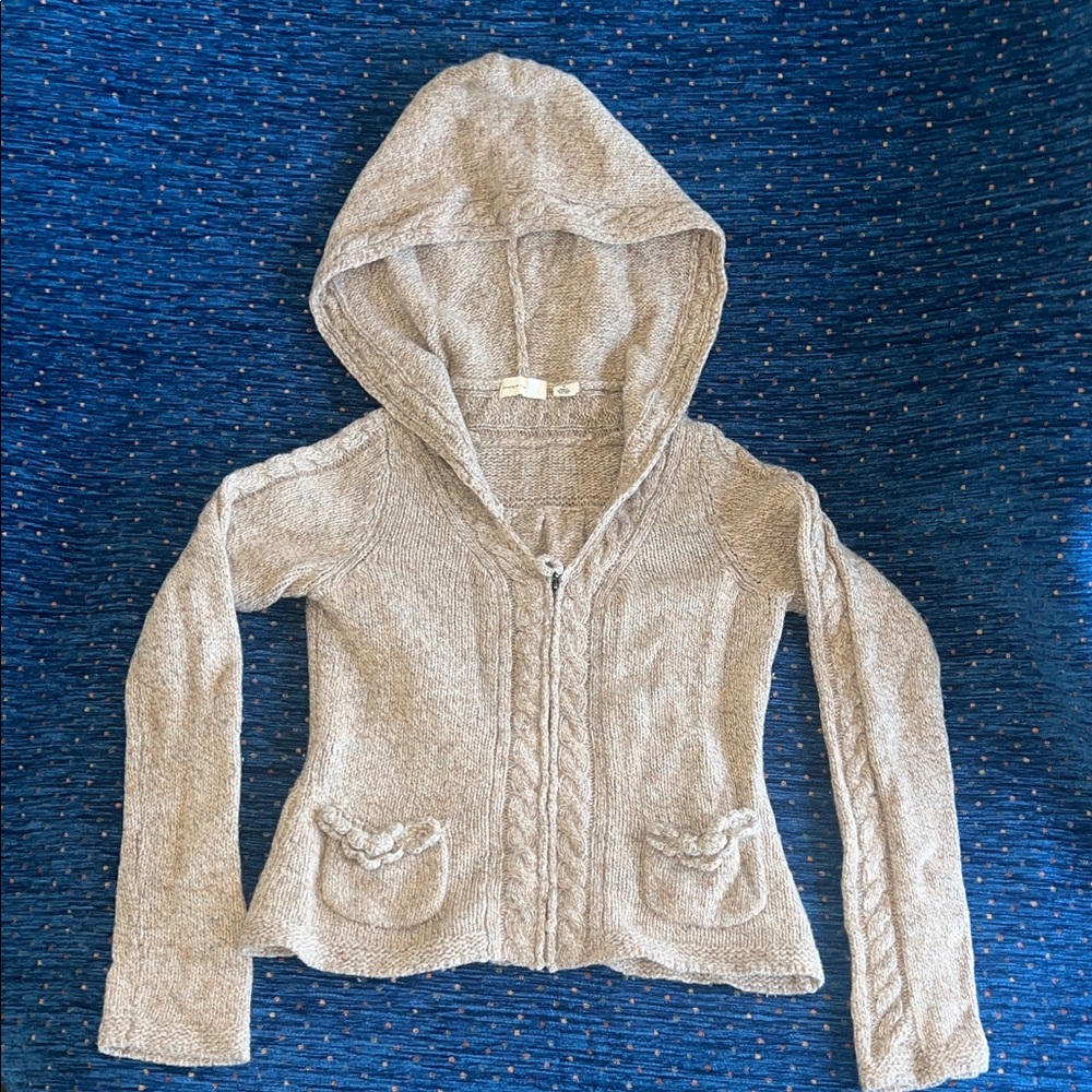 Anthropologie brand “Sleeping on Snow” zip cardigan wool blend size xs